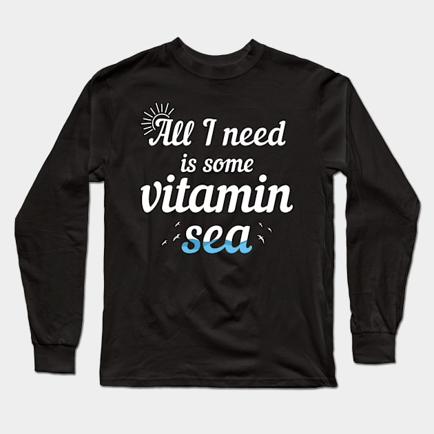 Vitamin Sea Long Sleeve T-Shirt by CrissWild